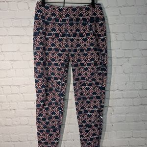 Sweaty Betty Star-Patterned Leggings - Navy and Red
